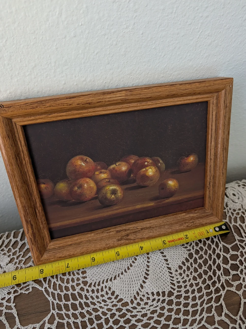 Vintage Wood Frame Still Life Print Moody Farmhouse Cottage